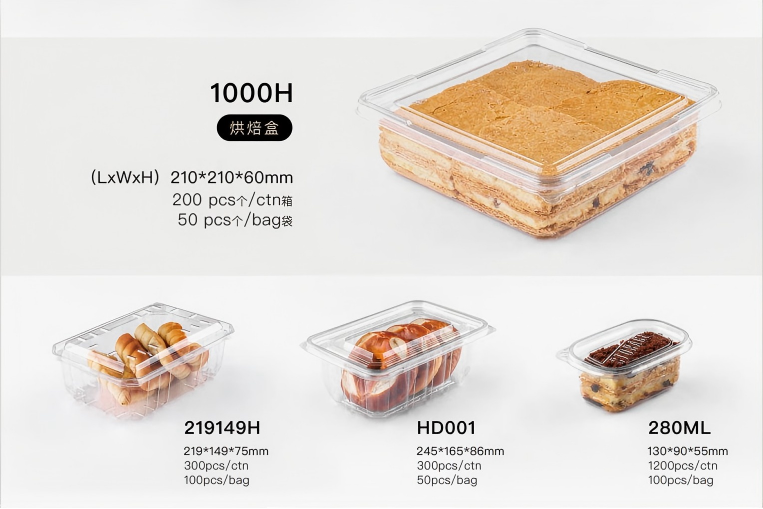 透明看得见！一次性塑料包装盒，健康无隐患